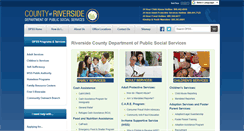 Desktop Screenshot of dpss.co.riverside.ca.us